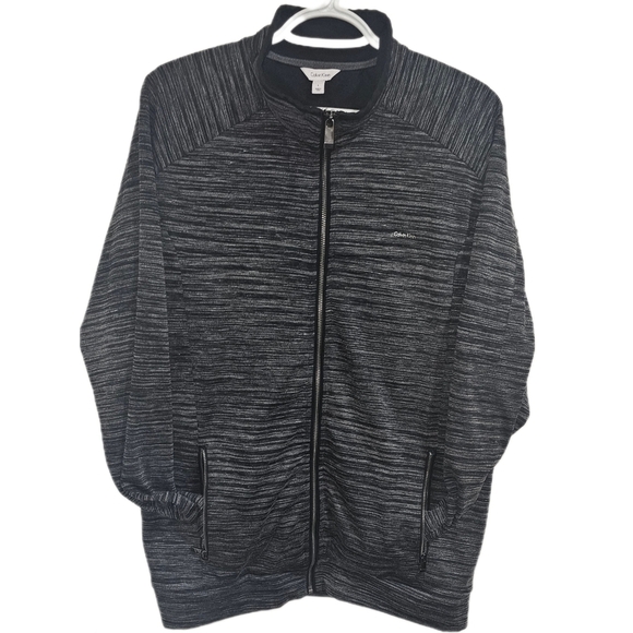 CALVIN KLEIN ZIPPER JACKET- BLACK AND GREY - Picture 1 of 4